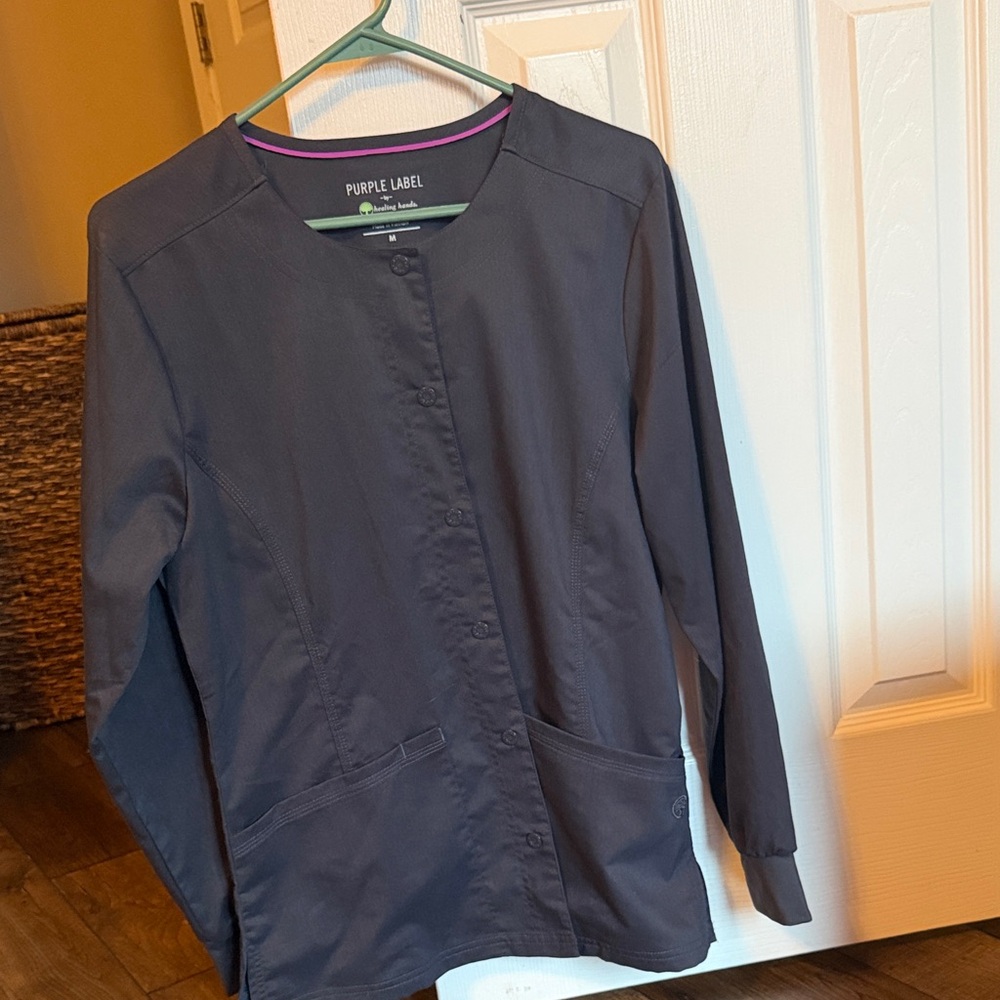 Healing hands Purple Label Gray Scrub Jacket